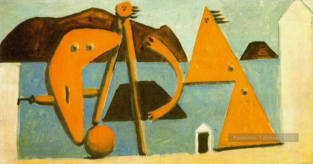 Baigneurs sur la plage 1928 cubisme Pablo Picasso Peintures à l'huile